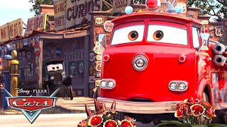 Los mejores momentos de Rojo El Camión de Bombero  Pixar Cars [upl. by Aniluap]