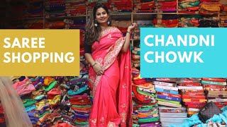 Saree Shopping In Chandni Chowk Delhi  Wholesale Markets In Old Delhi  Budget Shopping [upl. by Othilia]