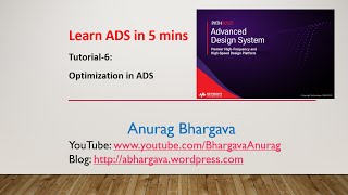 Tutorial6 Optimization in ADS [upl. by Marjory]