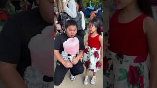 Cotton candy prank on dad 😱🤣👧🏻❤️🥰✅🌈🚀 [upl. by Artima782]