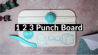 1 2 3 Punch Board  We R Memory Keepers  How to create an envelope bow and box [upl. by Barbabas]