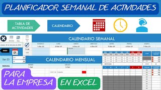 Planificador Semanal de Actividades📆en Excel✅para la Empresa [upl. by Eugilegna19]