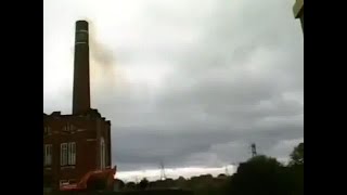 Fred Dibnah felling Rugby Mill Chimney in Oldham  1992 [upl. by Irehs]