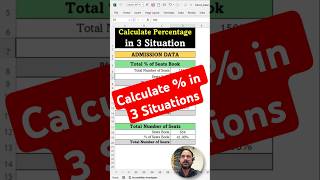 Calculate Percentage in 3 Situation  Calculate Percentage in Excel  Percentage 3 Important Example [upl. by Mccormac]