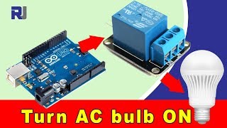 How to use 5V Relay with Arduino to turn ON and OFF AC bulb or DC load [upl. by Haimehen]