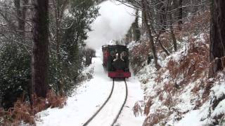 Groudle Glen Railway at Christmas Time in the Snow 201022 [upl. by Oira]