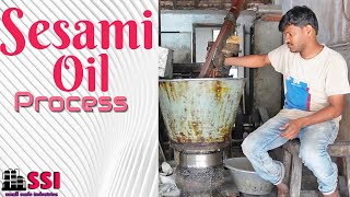 How to make Sesame oil from pressing the natural oil seeds  Gingelly Oil  Small Scale Industries [upl. by Beasley]