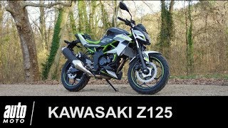 Kawasaki Z125 Essai POV AutoMotocom [upl. by Ralat]