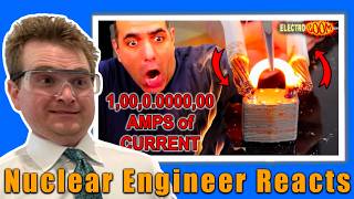 Making MILLIONS of Amps  Nuclear Engineer Reacts to ElectroBOOM [upl. by Annelg711]