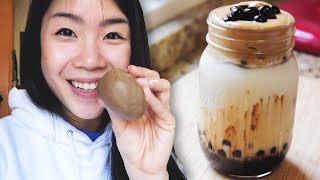 I Made Homemade Brown Sugar Boba Milk From Scratch [upl. by Radek]