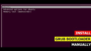 How to install grub bootloader manually [upl. by Massab]