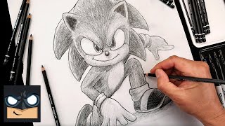 How To Draw Sonic the Hedgehog  Sonic 2 Sketch Tutorial [upl. by Ewart]