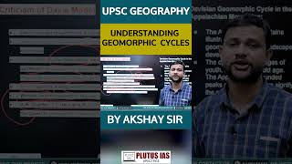 🌍 UPSC Geography  Understanding Geomorphic Cycles 🌋 by Akshay Sir shorts upsc [upl. by Jueta]