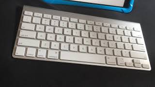 Resetting the Bluetooth on my Apple Magic Keyboard Wireless A1314 When off press hold power button [upl. by Noemis]