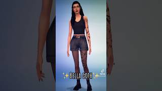 Bella Goth makeover the Goths have the most ✨interesting✨ look😂 sims4cas thesims4 shortsfeed [upl. by Amolap862]