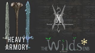 Skyrim Mod Spotlight Heavy Armoury XCE Body Enhancements amp The Wilds ENB [upl. by Nnylkoorb]