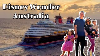 OUR FIRST EVER CRUISE DISNEY WONDER AUSTRALIA  Day1  Thefewstertv [upl. by Dot]