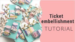 Maggie holmes Embellishments DIY Ticket tutorial happy mail ideas [upl. by Aramo]