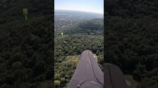 Paraglider take off from above Flight paragliderflight shorts [upl. by Norrad]