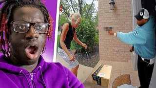 Racist Karen Tries To Steal Package And Then Gets Instant Karma [upl. by Elfie]