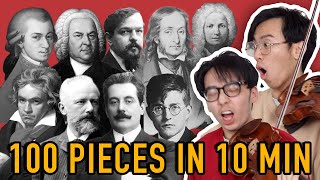 TwoSetViolin Archive  100 Pieces in 10 Minutes Challenge [upl. by Garvin]