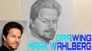 DRAWING MARK WAHLBERG  Speed Sketching [upl. by Jews118]