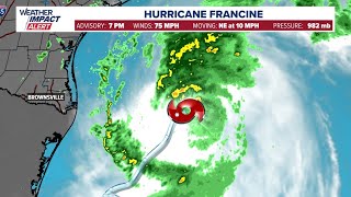 Track Hurricane Francine Latest path and impacts for the Cat 1 storm moving toward Louisiana [upl. by Anahsal]