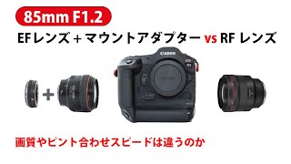 【検証動画】85mm F12 EFレンズ  マウントアダプター vs RF レンズ 撮り比べ [upl. by Terriss]