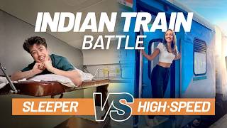 Indepth INDIAN TRAIN Comparison FIRST CLASS Sleeper Train VS High Speed Gatiman Express [upl. by Oiramd]