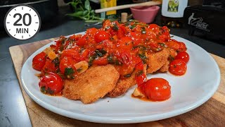 Quick and easy Chicken with Cherry Tomato  20 minute dinner recipe  Crispy Italian Chicken [upl. by Sacks]