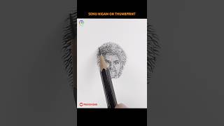 sonunigam thumbprintart pencilportraits shortsvideo drawing shorts youtubeshorts art viral [upl. by Avner]