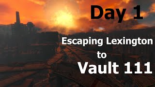 Fallout 4  Simulation of Day 1 the Bombs Fell  Trying to Make it to Vault 111 [upl. by Adile]