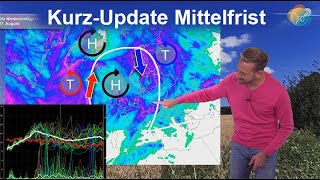 KurzUpdate Mittelfrist Kurzer HitzePeak dann langer Weg mit Durchschnittswetter in den September [upl. by Guevara]