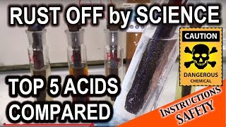 True rust removal by a chemist  acids compared [upl. by Eonak]