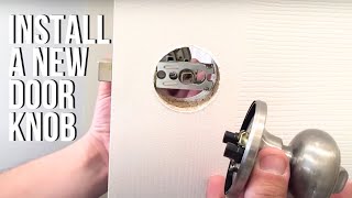 How to Install A Door Knob on An Interior PreHung Door [upl. by Corydon]