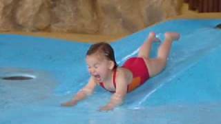 Fearless little girl diving into swimming pool [upl. by Aicenaj]