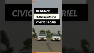 Drag Race Hyundai Elantra 20 vs Honda Civic X 18 🔥 [upl. by Ahsaekal]