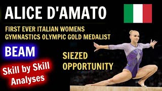 ALICE DAMATO The first ITALIAN Olympic Gold medalist in womens gymnastics skill by skill analyses [upl. by Somerville437]