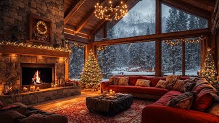 Cozy Christmas Ambience 🎄 Relaxing Christmas Jazz Instrumental Music amp Crackling Fireplace Sounds 🔥 [upl. by Jaehne]