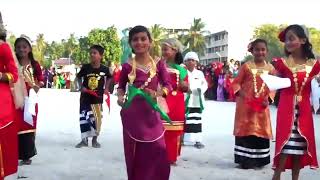 Dhivehi Dhidha Vihurilaa Fethuri Minivan vayaa Nationla flag [upl. by Enoved]