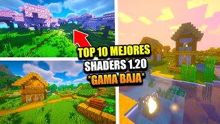 👉Top 10 mejores SHADERS para MINECRAFT Java 120  1201 Gama baja sin LAG [upl. by Craddock]