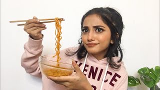 EATING RAMEN NOODLES WEIRD MUKBANG  THREE FLAVORS [upl. by Walsh]