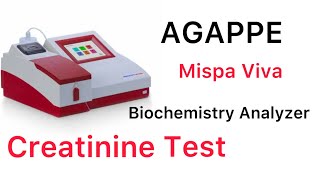 Serum creatinine test biochemistry analyser mispa viva mlt [upl. by Osi242]