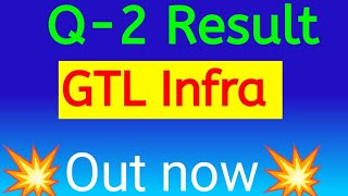 GTL Infra share Q2 Result today GTL Infra share Q2 Result 2025 [upl. by Lledroc]