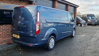 FORD TRANSIT CUSTOM 20 300 EcoBlue Limited Panel Van 5dr Diesel Manual L2 H1 Euro 6 130 ps [upl. by Lamont]