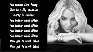 Britney Spears  Work Bitch Karaoke  Instrumental with lyrics [upl. by Giraldo]