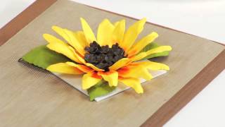 How to Use Sizzix Thinlits Sunflower Flower Die 658417 [upl. by Terrag555]