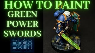 How to Paint GREEN POWER SWORDS [upl. by Matthaus]