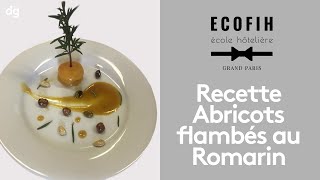 🍑 Recette de dessert aux Abricots flambés au Romarin  ECOFIH [upl. by Odlonra]