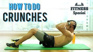 HOW TO DO CRUNCHES  Perfect Crunch FOR BEGINNERS  Best ABS Exercises  FITNESS SPECIAL  WORKOUT [upl. by Enehs320]